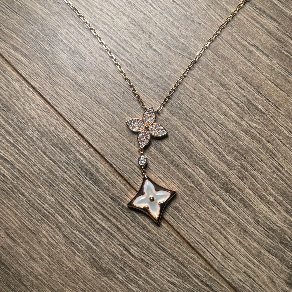 Louis Vuitton Colour Blossom Double Star Pendant Necklace